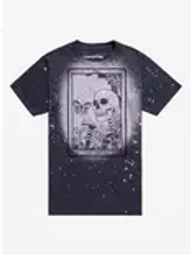 Skeleton Coffee Tarot Card Boyfriend Fit Girls T-Shirt By Wandering Owl Designs | Hot Topic