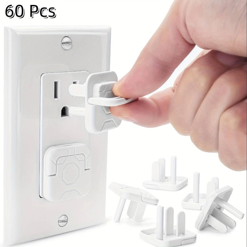 30/60pcs US Outlet Covers, Proofing Outlet Covers, Safety Electric Plug Protectors