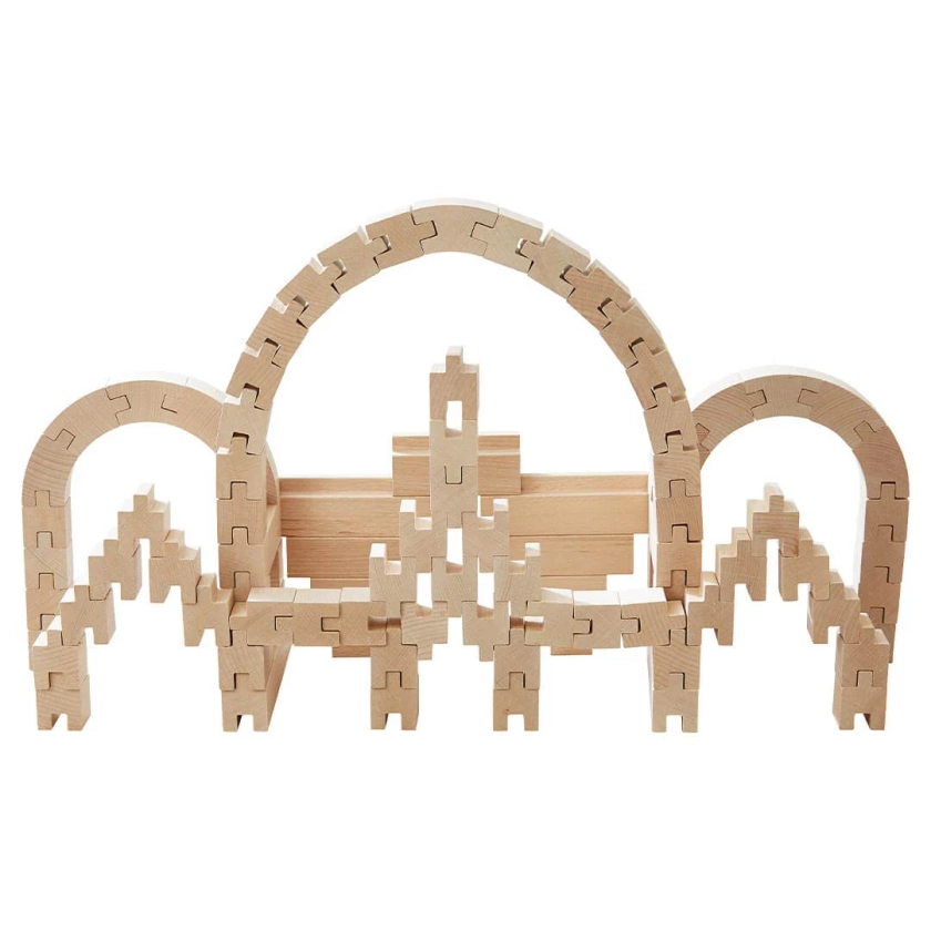 Interlocking Wooden Blocks Construction Set