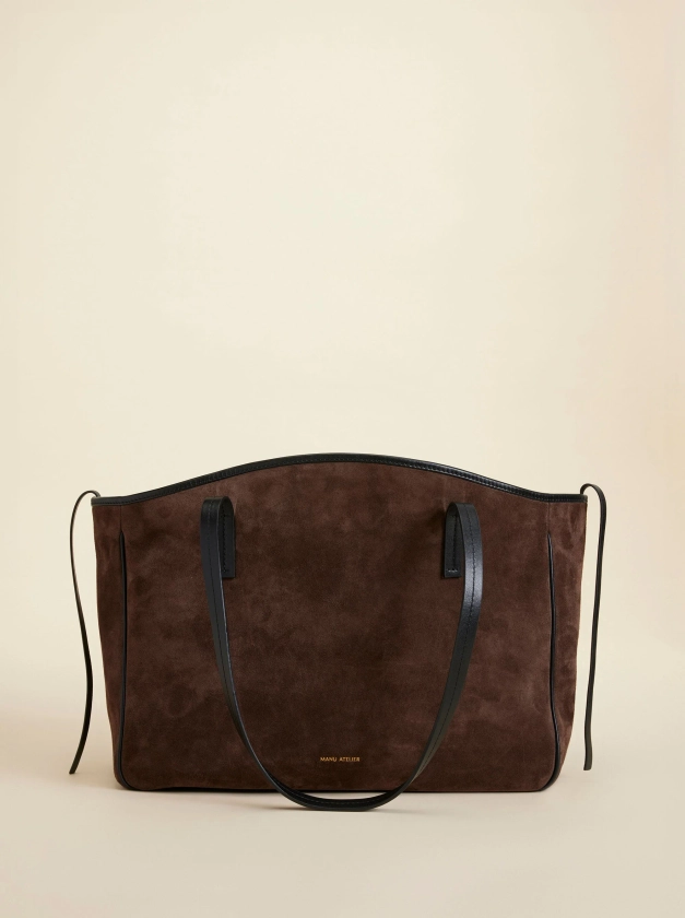 XL du Jour Deep Brown Suede & Black Soft by Manu Atelier