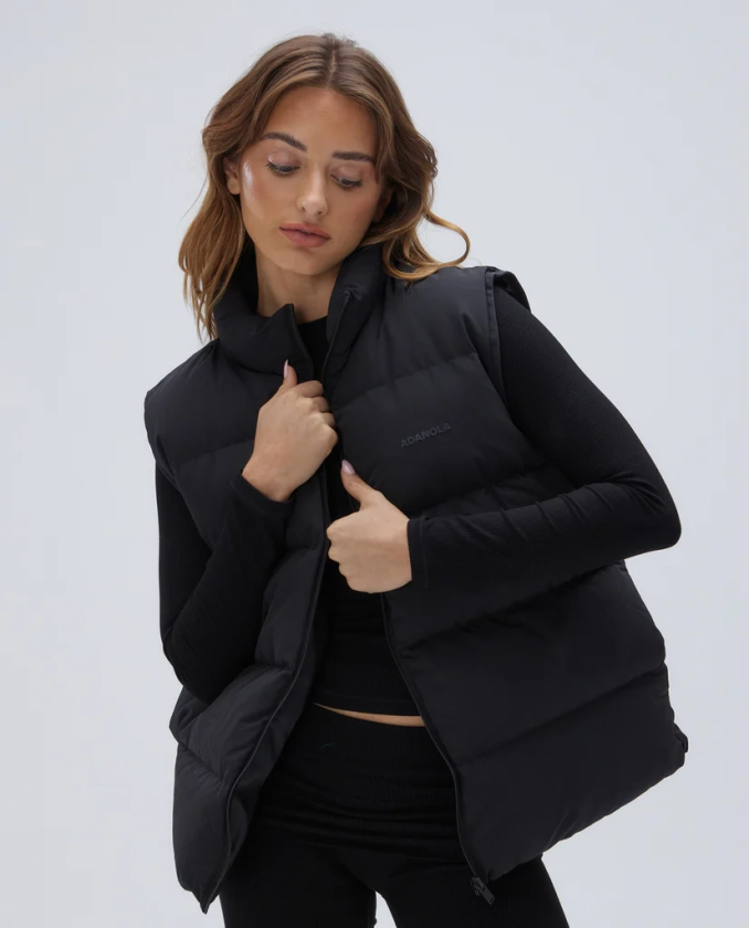 Padded Oversized Gilet - Black