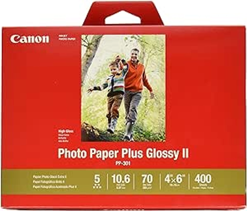 Amazon.com : CanonInk Photo Paper Plus Glossy II 4" x 6" 400 Sheets (1432C007) : Office Products