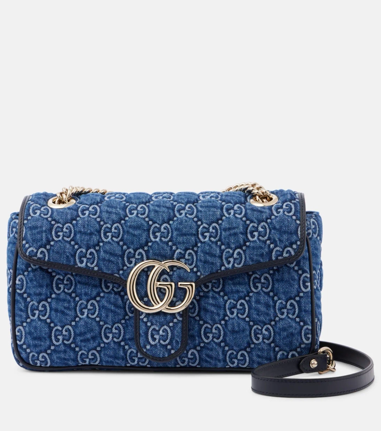 Sac GG Marmont Small en jean en bleu – Gucci | Mytheresa