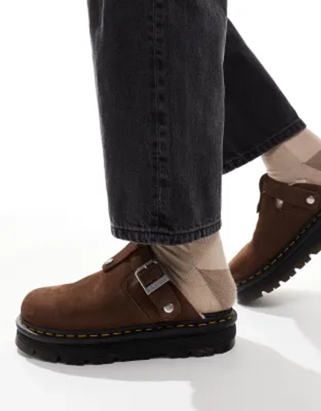 Dr. Martens - ZebZag - Mules en daim - Marron | ASOS