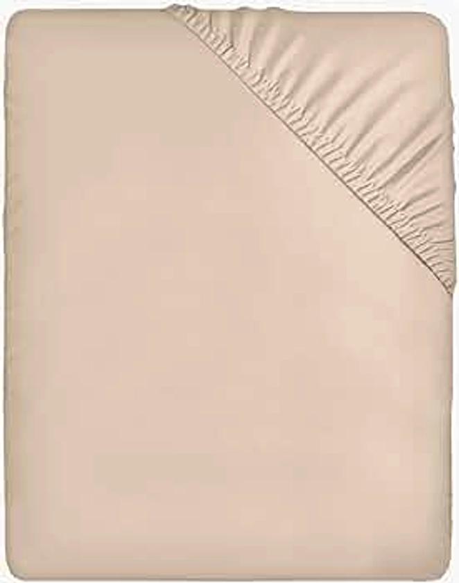 Utopia Bedding Fitted Sheet Single, Beige - Deep Pocket 14 inch (35 cm) - Easy Care - Soft Brushed Microfibre Fabric - Shrinkage and Fade Resistant - Bottom Sheet