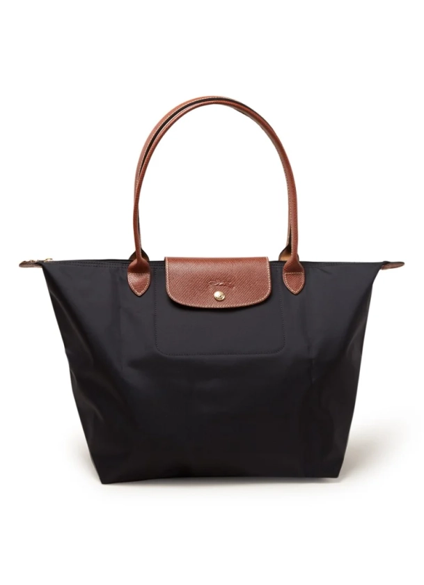 Longchamp Le Pliage Original schoudertas L met leren details • Zwart • de Bijenkorf