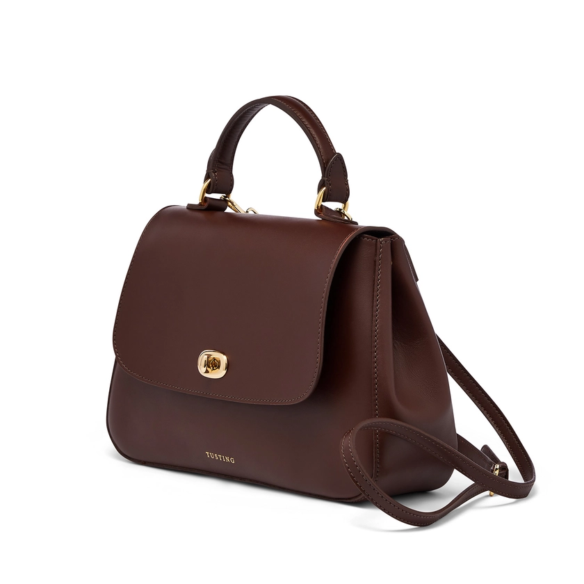 Holly Leather Top Handle Handbag | Made in England by Tusting