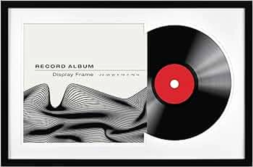 MCS Groove Record Album Frame, Black, 16.5 x 25 in