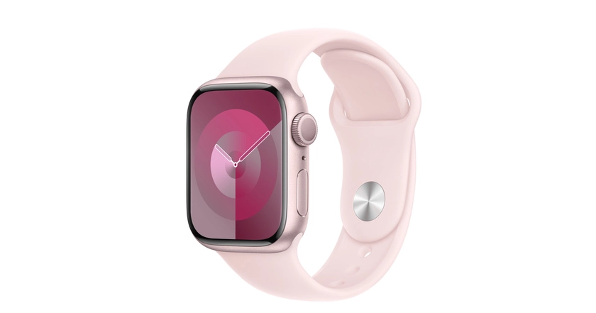 Buy Apple Watch Series 9 GPS, 41mm Pink Aluminum Case with Light Pink Sport Band - S/M