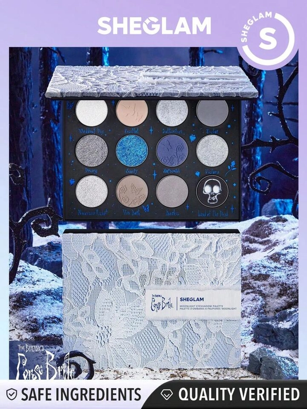 SHEGLAM | Corpse Bride Moonlight Eyeshadow Palette Gift White Brown Blue Eyeshadow