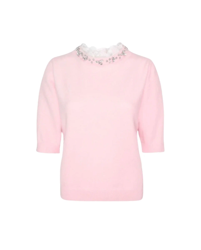 Short Sleeve Knit Top - Pink | Coventina Collection