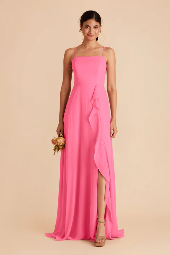 Winnie Convertible Chiffon Dress - Bon Bon Pink