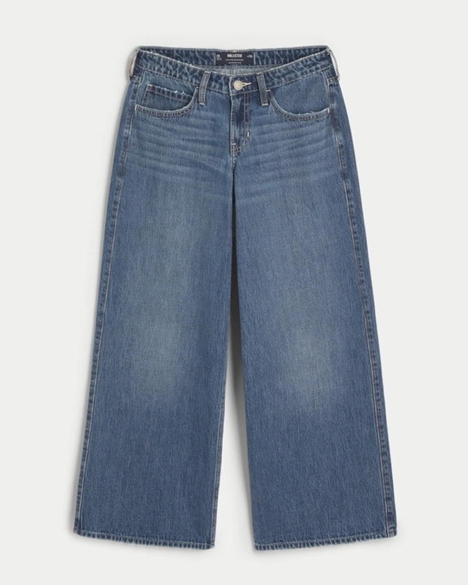 Women's Low-Rise Medium Wash Super Baggy Jeans | Women's Bottoms | HollisterCo.com