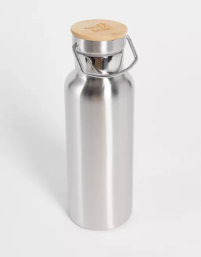Sass & Belle stainless steel water bottle with bamboo lid | ASOS