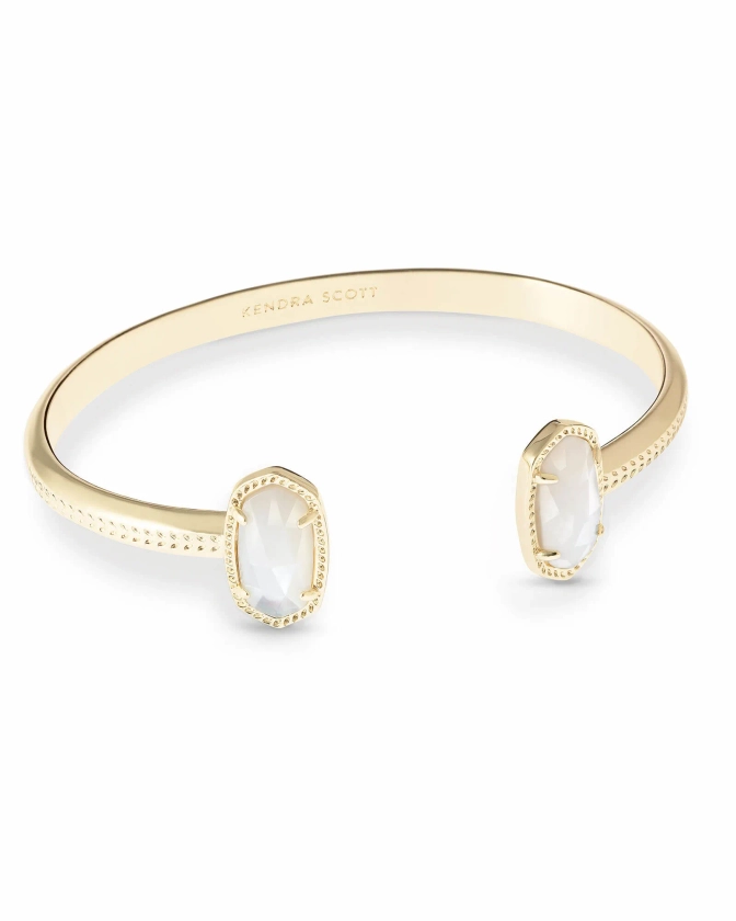 Elton Gold Cuff Bracelet in Iridescent Drusy | Kendra Scott