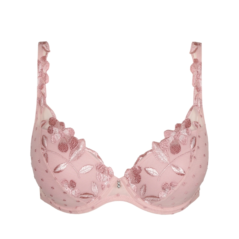 Marie Jo AGNES Vintage Pink padded plunge bra | Rigby & Peller United Kingdom