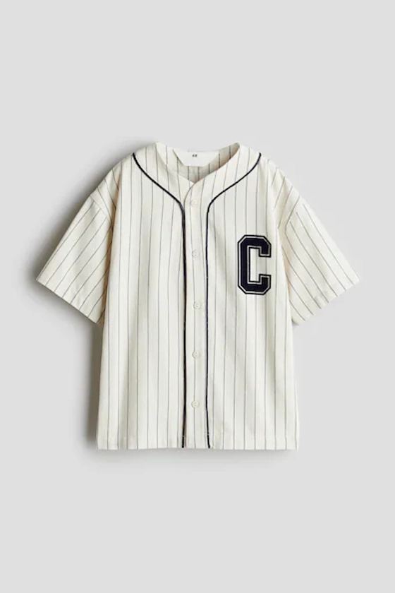 Appliquéd baseball shirt