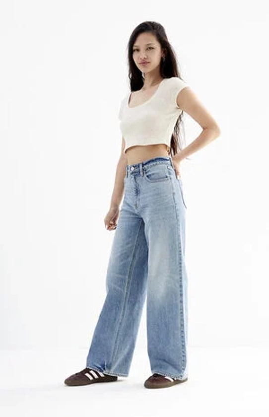 PacSun Cali Medium Indigo Baggy Boyfriend Jeans | PacSun