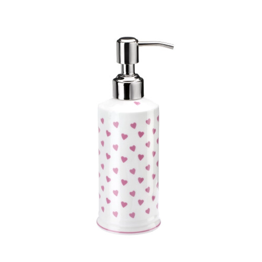 Nina Campbell Pink Hearts Design Soap Dispenser on OnBuy