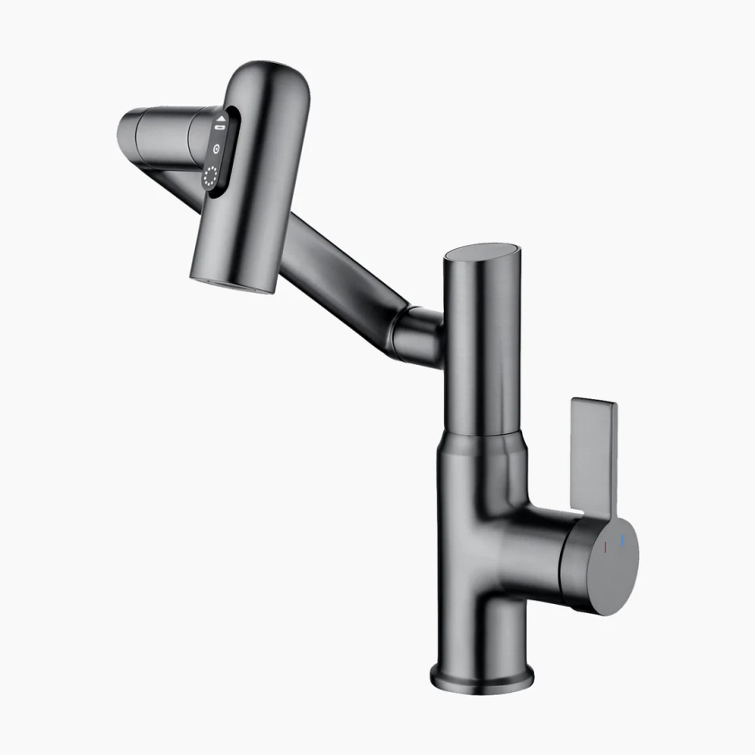 Lefton Single-Hole Rotatable Faucet with Temperature Display-BF2204