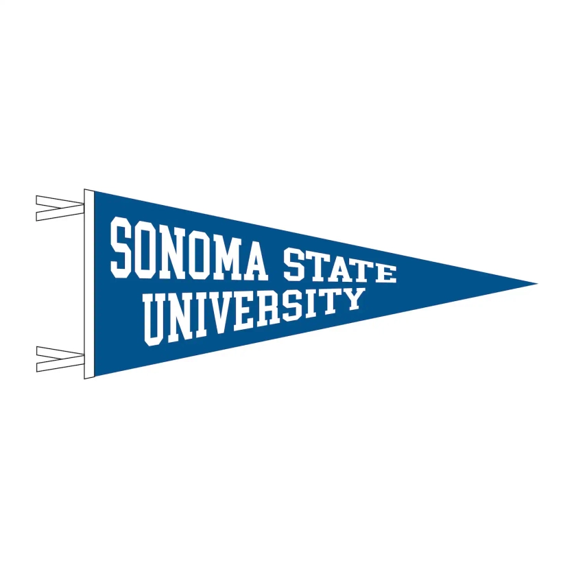 Sonoma State 12" X 30" Pennant
