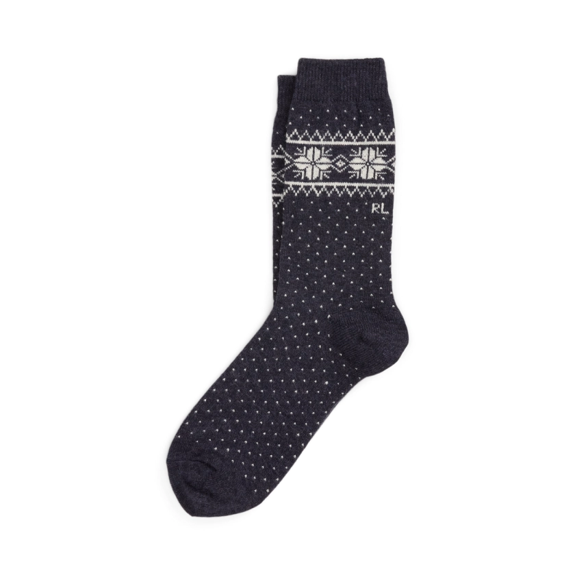 Snowflake-Motif Trouser Socks