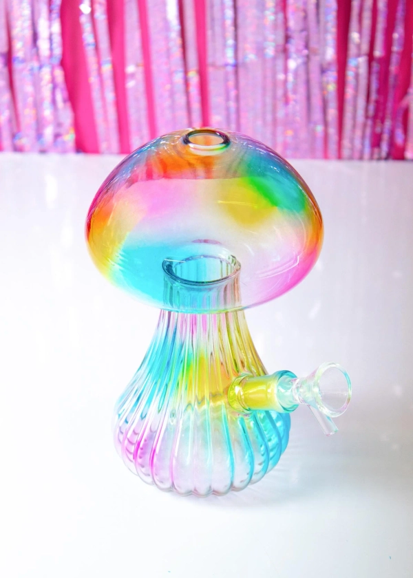 TIE DYE MUSHROOM BONG