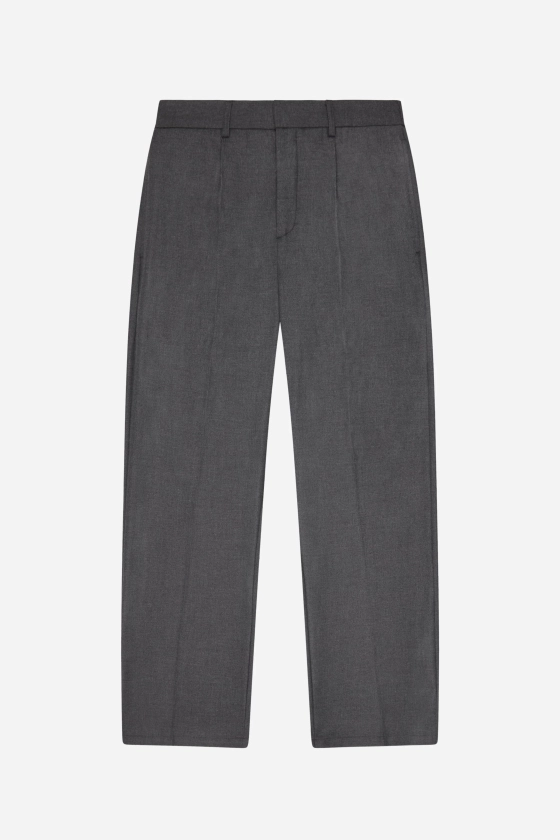about:blank | charcoal high waisted wide leg trousers