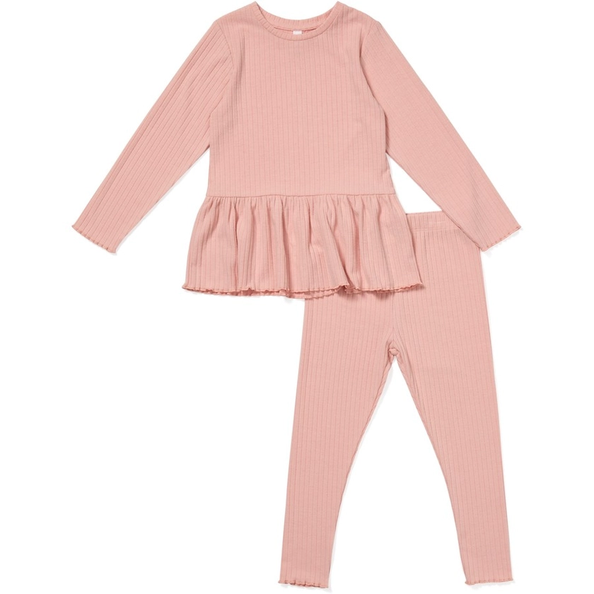 K-D Kids Rib Knit Set - Light Pink | BIG W