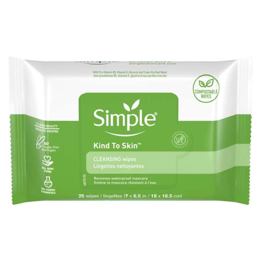 Cleansing Compostable Facial Wipes | Simple® Skincare