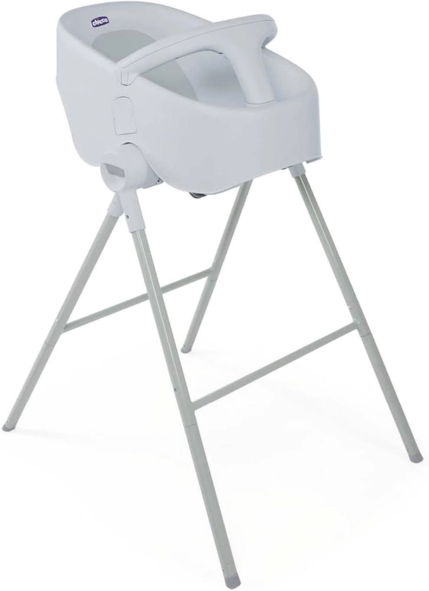 Chicco Bubble Nest, Siège de Bain et de Douche pour Bébé, 2 Configurations, Fermeture Compacte, Maximum 11 Kg - de la naissance à 12 mois - Gris