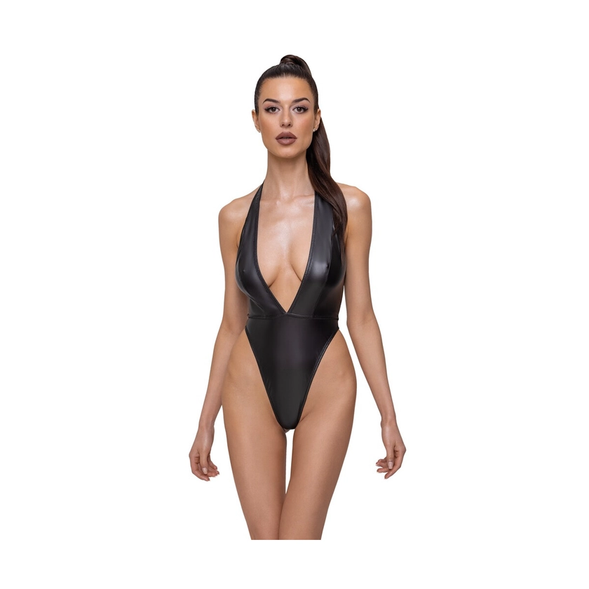 Body aus Wetlook mit V-Ausschnitt, 32,90 €