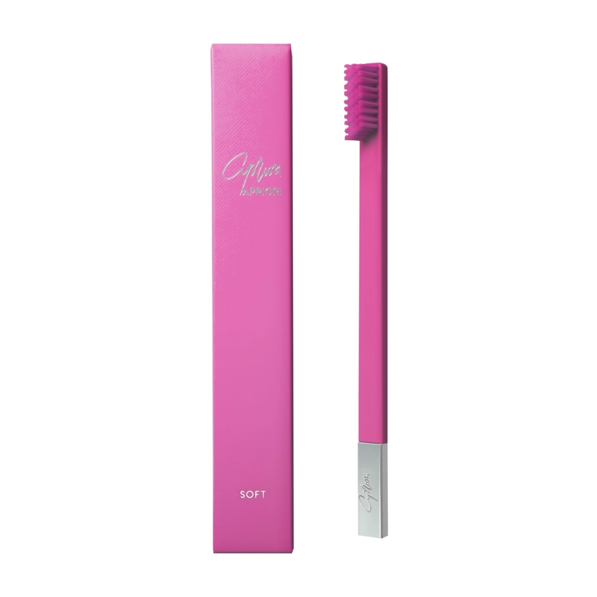 Apriori Bubblegum Pink Silver Soft Toothbrush by APRIORI