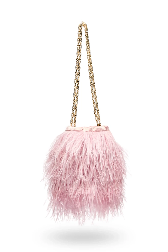 FEATHER BUCKET BAG - PINK - Scanlan Theodore