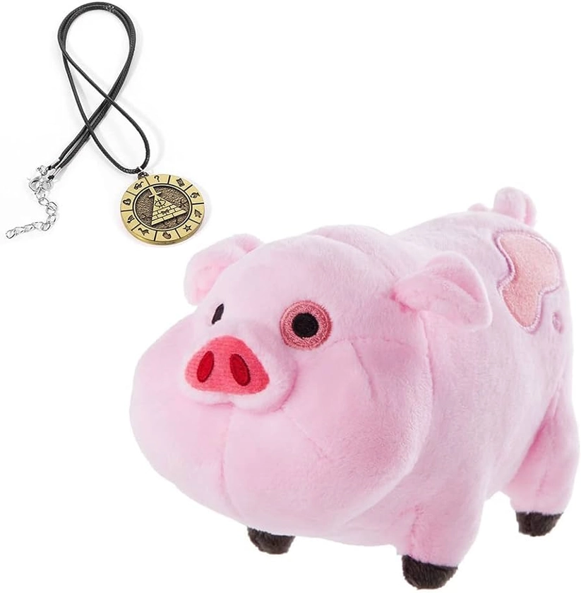 Gravity Falls Waddles Pig Mabel Barfing Plushes Dolls Kids Toy 7" （Comes with Pendant）