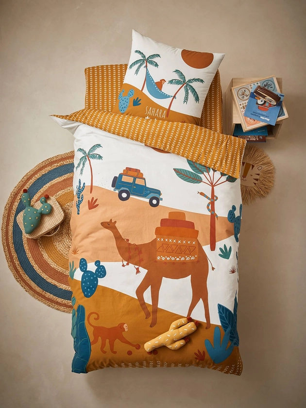 Conjunto capa de edredon + fronha de almofada para criança, Wild Sahara-Têxtil-lar e Decoração-Vertbaudet | vertbaudet.pt