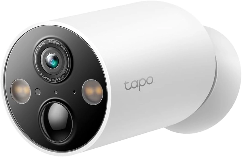 Tapo Caméra Surveillance WiFi Extérieure sans Fil 2K+ Tapo C425, Camera avec Batterie 10 000mAh, Autonomie 300 jours, Détection de Personne, Vision Nocturne en Couleur, IP66 Etanche, aucun Hub requis