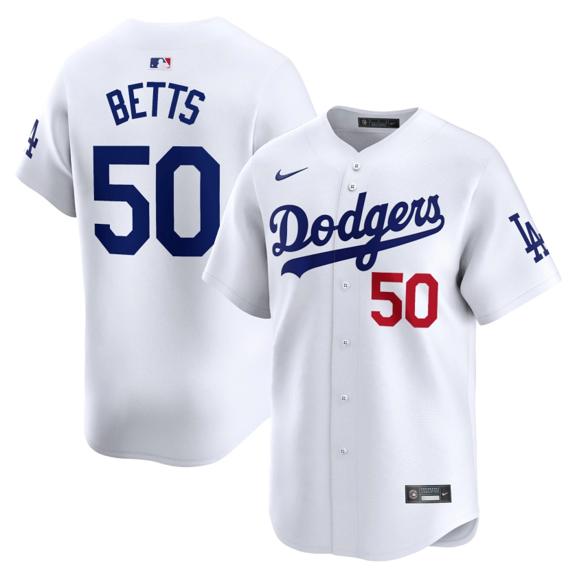 Men's Los Angeles Dodgers Mookie Betts Nike White Home Limited Player Jersey