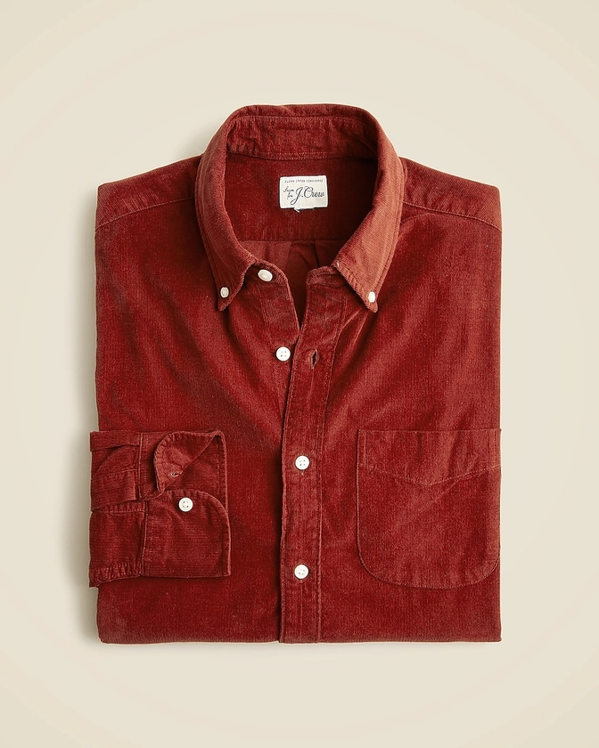 Fine-wale corduroy shirt