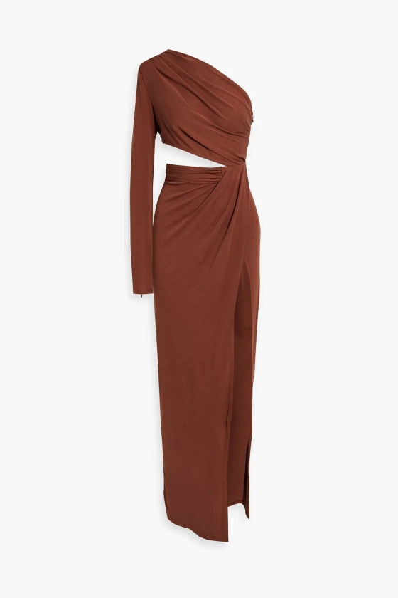 RONNY KOBO Aido one-sleeve cutout jersey maxi dress | THE OUTNET