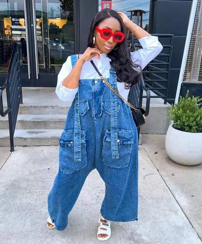 The "Nikki" Oversized Overalls in Blue | Pre-Order (Ships Around 6/15/24)
