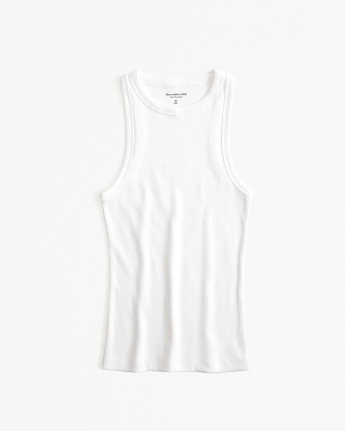 Women's Essential Tuckable High-Neck Rib Tank | Women's Tops | Abercrombie.com