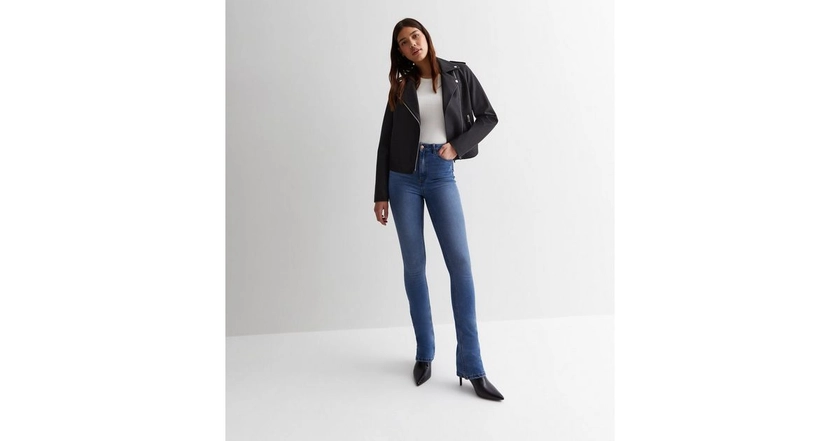 Tall Blue Waist Enhance Quinn Bootcut Jeans | New Look