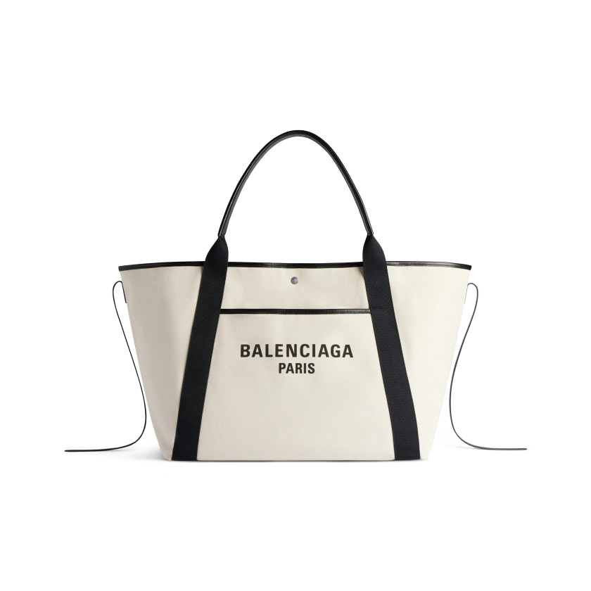 Sac Cabas Biarritz Grand Modèle pour Femme en Beige/noir