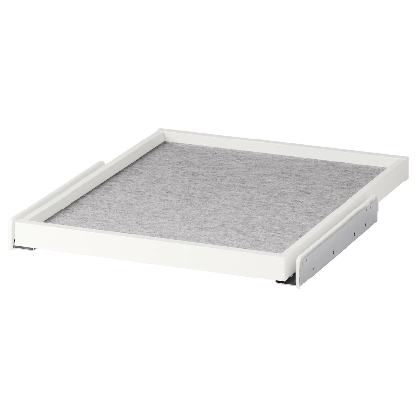 KOMPLEMENT Plateau couliss av tapis de tiroir - blanc/gris clair 50x58 cm