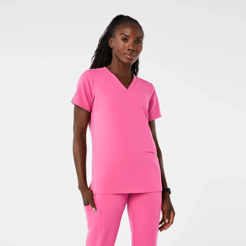 Women's Casma Three-Pocket Scrub Top™ - F*ing Pink · FIGS