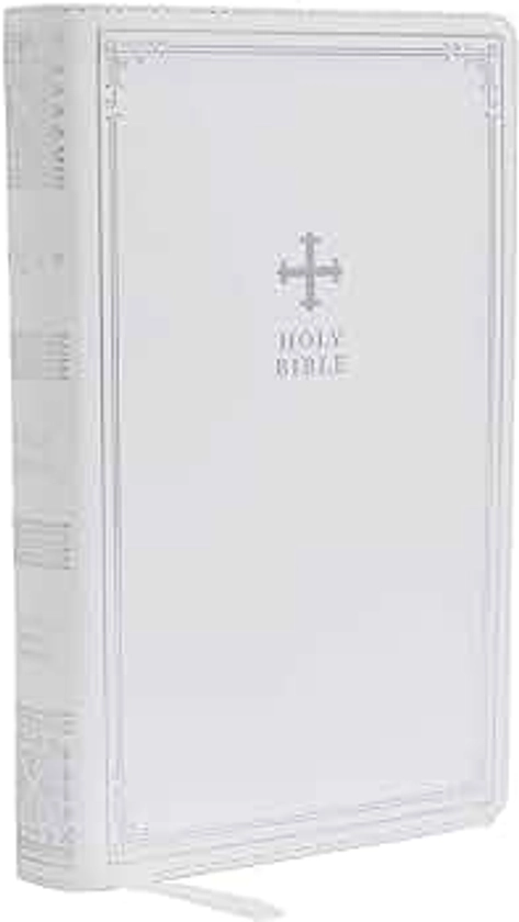 NRSV Catholic Edition Gift Bible, White Leathersoft (Comfort Print, Holy Bible, Complete Catholic Bible, NRSV CE): Holy Bible