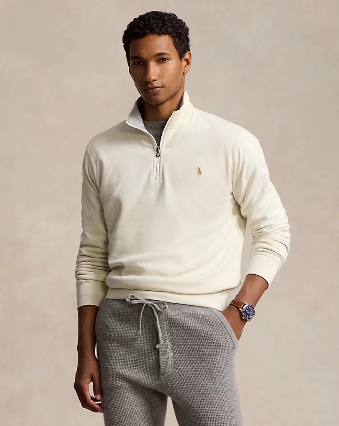 Luxury Jersey Quarter-Zip Pullover | Ralph Lauren UK