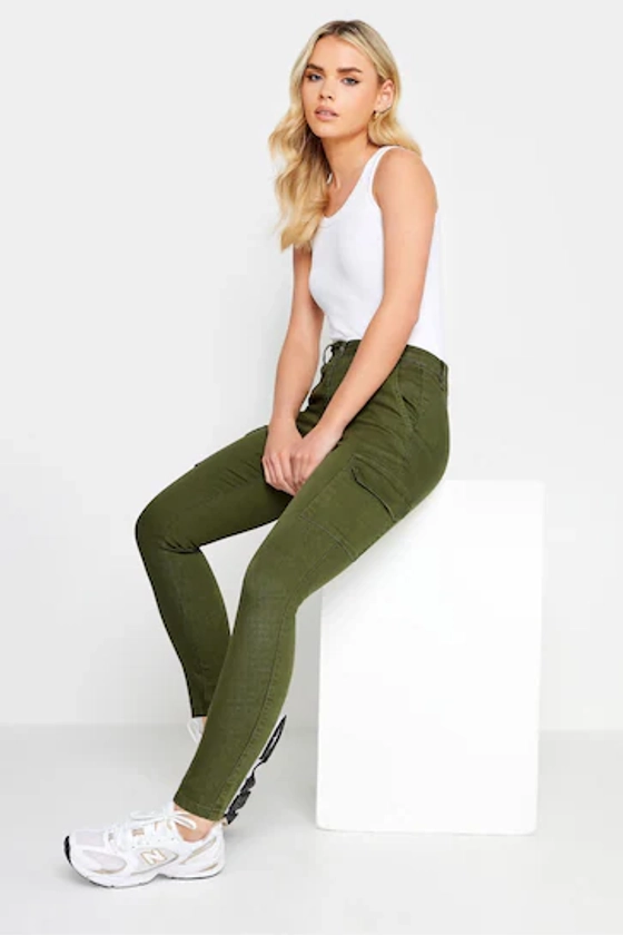 Buy PixieGirl Petite Green Skinny Utility Cargo Trousers from the Next UK online shop