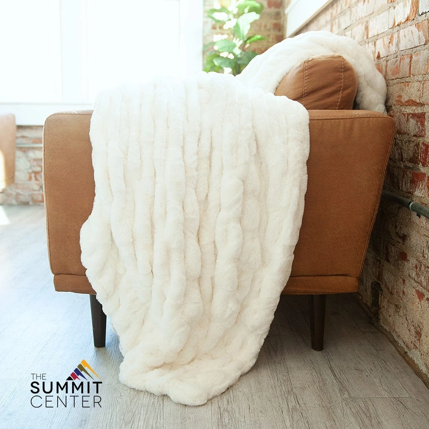 Hugs Kincaid Vintage White Blanket